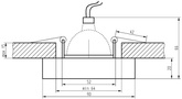 Nowoczesna oprawa wpuszczana MR16 SS-16 CH/WH  bezbarwna kwadratowa stała szklana  + oprawka GU10