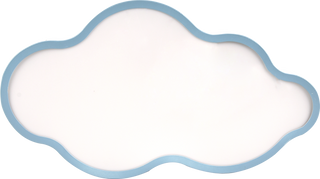 NUVOLA lampa sufitowa plafon niebiesk 18W LED 3000 - 6000K klosz biały z pilotem