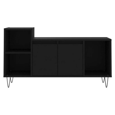 vidaXL Szafka pod TV, czarna, 100x35x55 cm, materiał drewnopochodny model standard