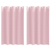 Firany blackout z kółkami 2 pcs Dziecięcy róż 175 x 140 cm