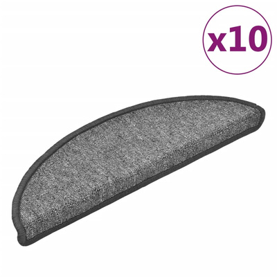 Maty na schody 10 szt. 56x17x3 cm Ciemnoszary Półokrągły