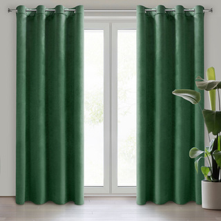 Zasłona Melanie ciemnozielona 215x250