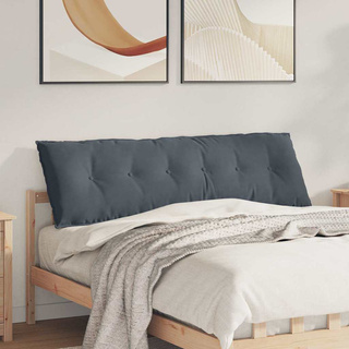 Poduszka na plecy Ciemnoszary 160 x 50 cm Tkanina sztruksowa