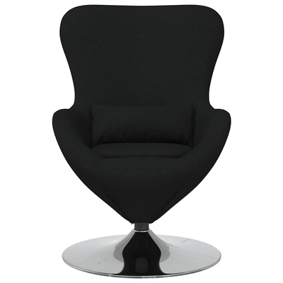 Fotel jajo Czarny 63 x 73 x 90 cm tkanina