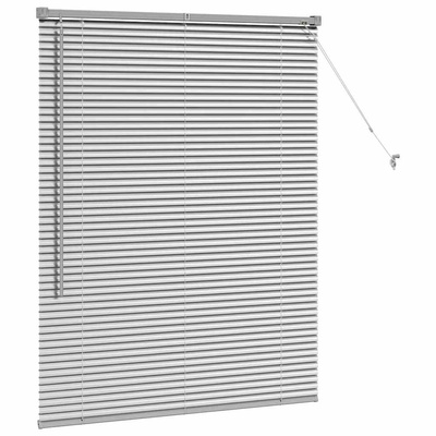 Żaluzje weneckie Srebrny 130 x 105 cm Aluminium