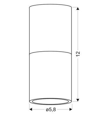 Lampa sufitowa tuba natynkowa czarno drewniana metalowa GU10