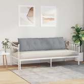 Poduszka na plecy Jasnoszary 180 x 19 x 50 cm tkanina
