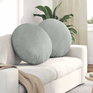 Poduszki na siedziska 2 pcs Jasnoszary ?60 x 21 cm Aksamit