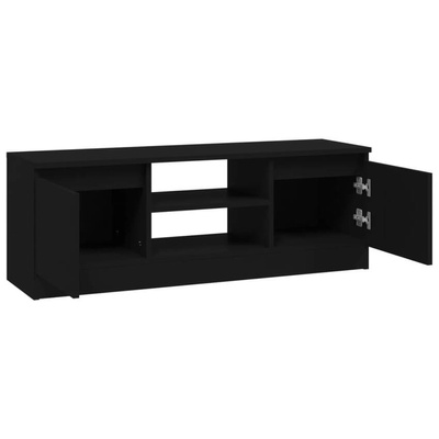 vidaXL Szafka pod TV, z drzwiczkami, czarna, 102x30x36 cm