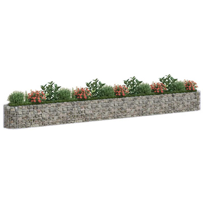 vidaXL Podwyższona donica gabionowa, galwanizowane żelazo 540x50x50 cm