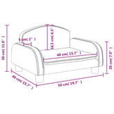 vidaXL Sofa dla dzieci, brązowa, 50x40x30 cm, sztuczna skóra