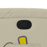 vidaXL Rozkładany fotel masujący, kremowe, sztuczna skóra