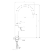 Bateria zlewozmywakowa gabro plus chrom BZ-3P-001-V Invena