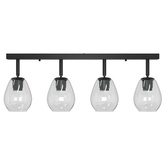Reflektor sufitowy Czarny 73.5 x 13 x 26 cm Szkło i Metal