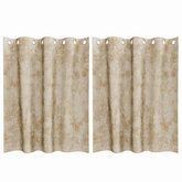 Zasłony z weluru z zasłonami 2 pcs Kremowy 140 x 140 cm Aksamit