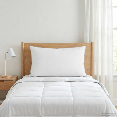 Poduszka Biały 40 x 80 cm Włókno bambusowe