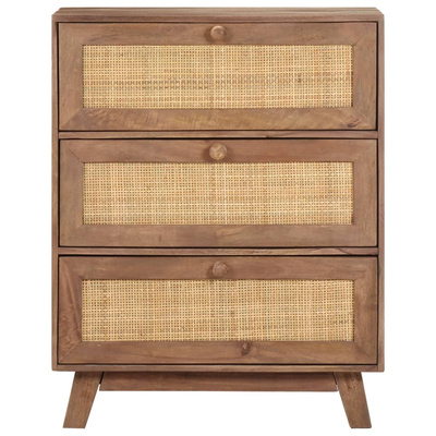 vidaXL Komoda, 61x35x76 cm, lite drewno mango