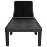 vidaXL Leżak, czarny, 159x57x83,5 cm, polipropylen