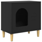 Koty Dom Czarny 51 x 30 x 52 cm Drewno inżynieryjne