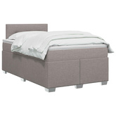Łóżko Box Spring z materacem i LED Ciemnoszary 120 x 190 cm