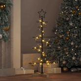 Metalowa choinka świąteczna z podstawą Czarny 89 cm