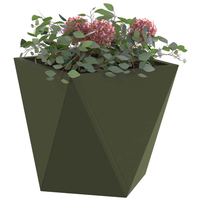 Donica Zielony oliwkowy 30 x 30 x 30 cm Stal