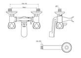 Bateria wannowa z zestawem natryskowym Modena  Invena