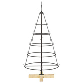 Choinka Stożkowa Świąteczna z podstawą Czarny 90 cm Stal