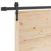Drzwi przesuwne 90 x 208 cm Lite drewno sosnowe naturalny