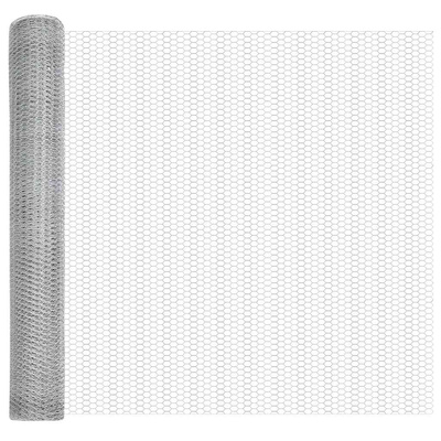 Ogrodzenie heksagonalne 1,2 x 50 m Stal galwanizowana srebrny