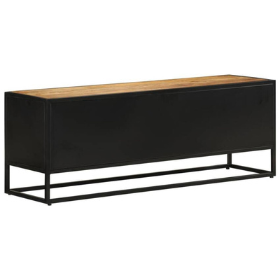 vidaXL Szafka pod TV, 110x30x40 cm, surowe drewno mango i żelazo