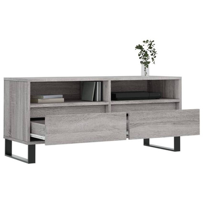 vidaXL Szafka pod TV, szary dąb sonoma, 100x34,5x44,5 cm