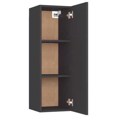 vidaXL Szafki telewizyjne, 2 szt., szare, 30,5x30x90 cm