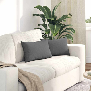 Poduszki na sofę 2 pcs Ciemnoszary 50 x 30 cm tkanina