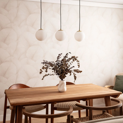 Lampa Wisząca szklana  mleczne kule Abruzzo Parma