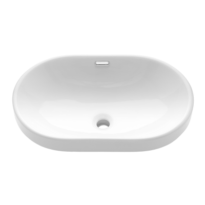 Umywalka wpuszczana w blat egina 60 cm owalna CE-52-060-W Invena