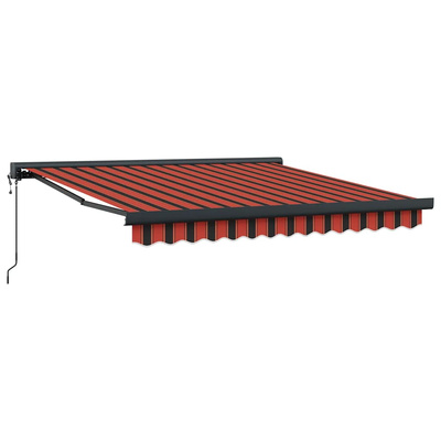 Zwijana markiza, pomarańcz i brąz, 3x2,5 m, tkanina i aluminium