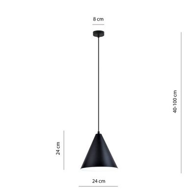 Lampa wisząca REBEL 1 BLACK/WHITE
