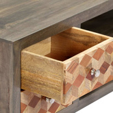 vidaXL Szafka pod TV, szara, 120x30x40 cm, lite drewno mango