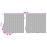 Ekran Balkonowy z Oczkami 600 x 90 cm polirattan antracytowy