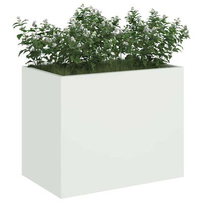 Doniczka ogrodowa Biały 50 x 32 x 40 cm Stal zimnogięta
