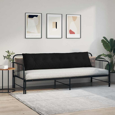 Poduszka na plecy Czarny 200 x 19 x 50 cm tkanina