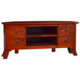 vidaXL Szafka pod TV, klasyczny brąz, 100x40x45 cm, drewno mahoniowe