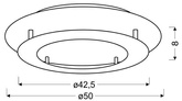 Lampa sufitowa plafon złoty 50cm LED Merle 98-66190