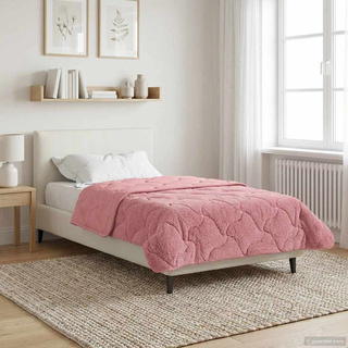 Zimowa Kołdra Różowy 155 x 220 cm Mikrofibra i Fleece Teddy