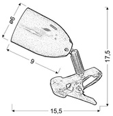 Lampka nocna Clip zielona LED z klipsem
