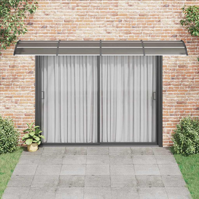 Daszek nad drzwi czarny 400x100 cm poliwęglan