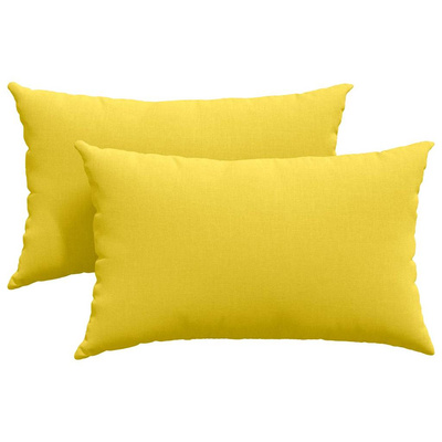 Poduszki na sofę 2 pcs Jasnożółty 50 x 30 cm tkanina