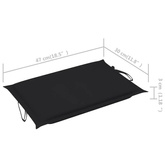 vidaXL Leżak bujany z poduszką, lite drewno tekowe