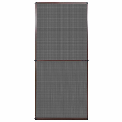 Screen na owady z zawiasami Brązowy i czarny 100 x 215 cm